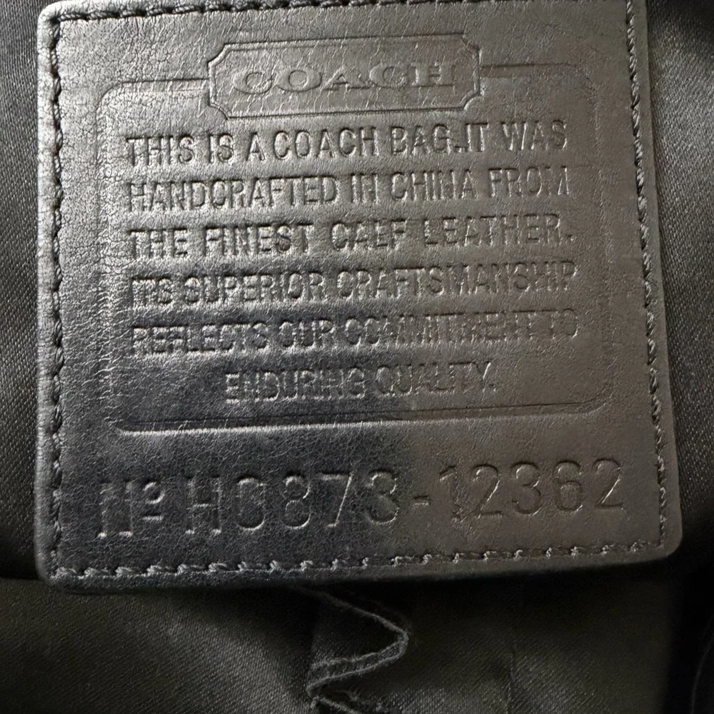 Coach #12362 Shiny Black Leather Tote